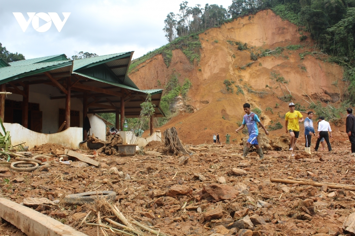 Landslides in Quang Nam (Photo: VOV) 