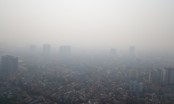 Smog in Hanoi in the morning on September 30, 2019 (Photo: VNE) 