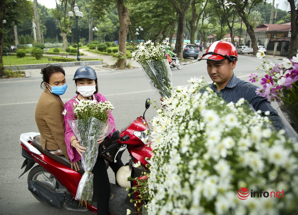 Hanoi turns on romantic mode with white daisy covering almost every street corners