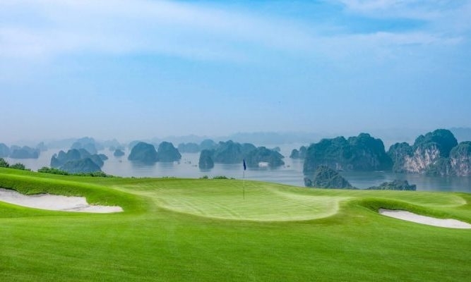 FLC ha long golf club overlooks bay in quang ninh province, northern vietnam. (photo courtesy of flc club) 