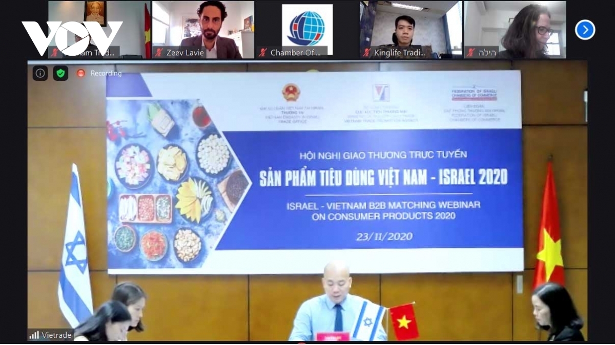 Israel – Vietnam B2B matching webinar on consumer products (Photo: VOV) 