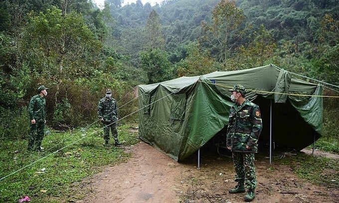 Border guards on duty at a station near the China border in Lang Son Province, February 2020 (Photo: VNE) 