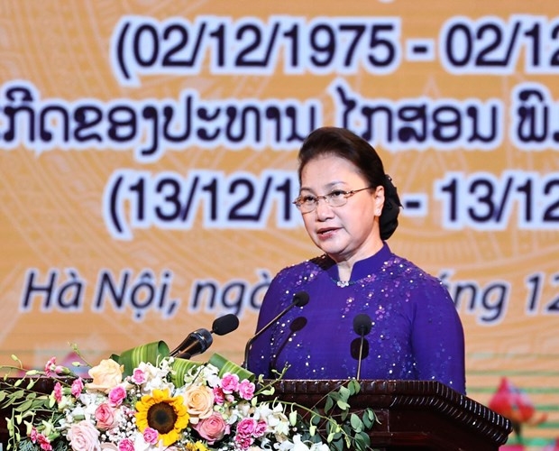 National Assembly Chairwoman Nguyen Thi Kim Ngan addresses the ceremony in Hanoi on December 2 (Photo: VNA) 