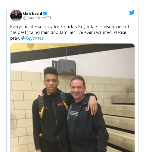 Chris Beard wishes him a quick recovery (Photo: Captured) 