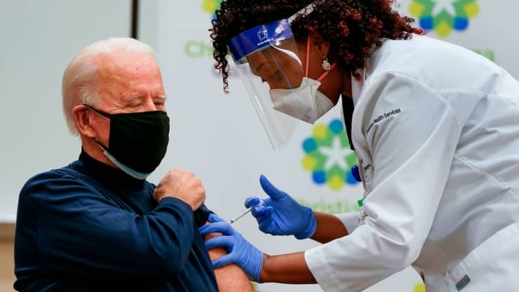 President-elect Joe Biden receiving Pfizer's COVID-19 vaccine on December 21 (Photo: AFP)  