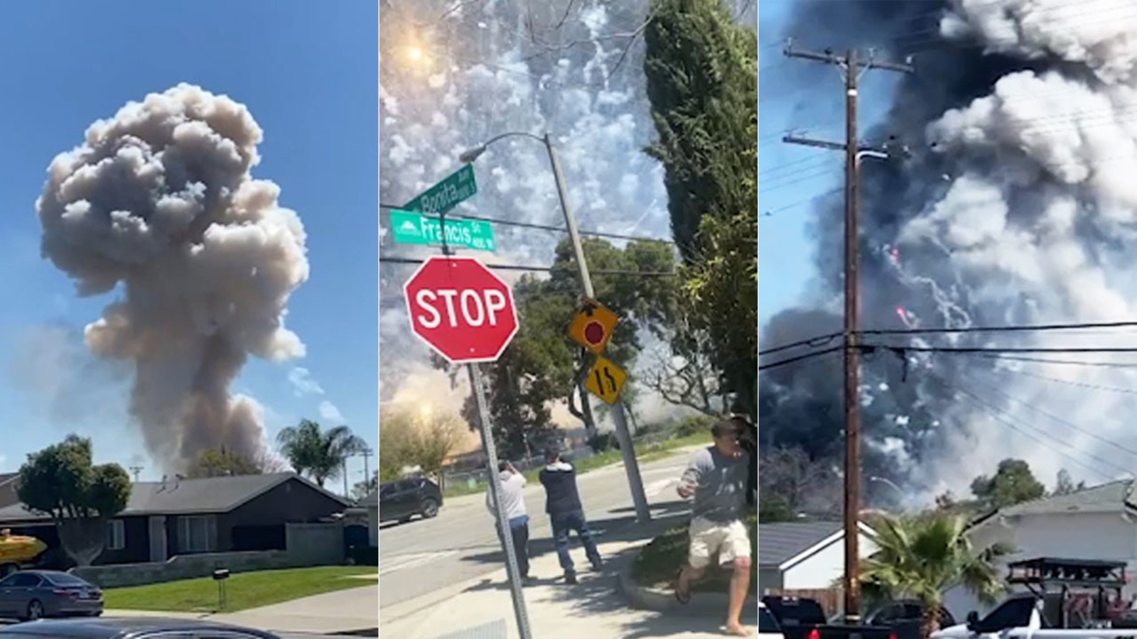 Two dead in massive California blast sparked by fireworks