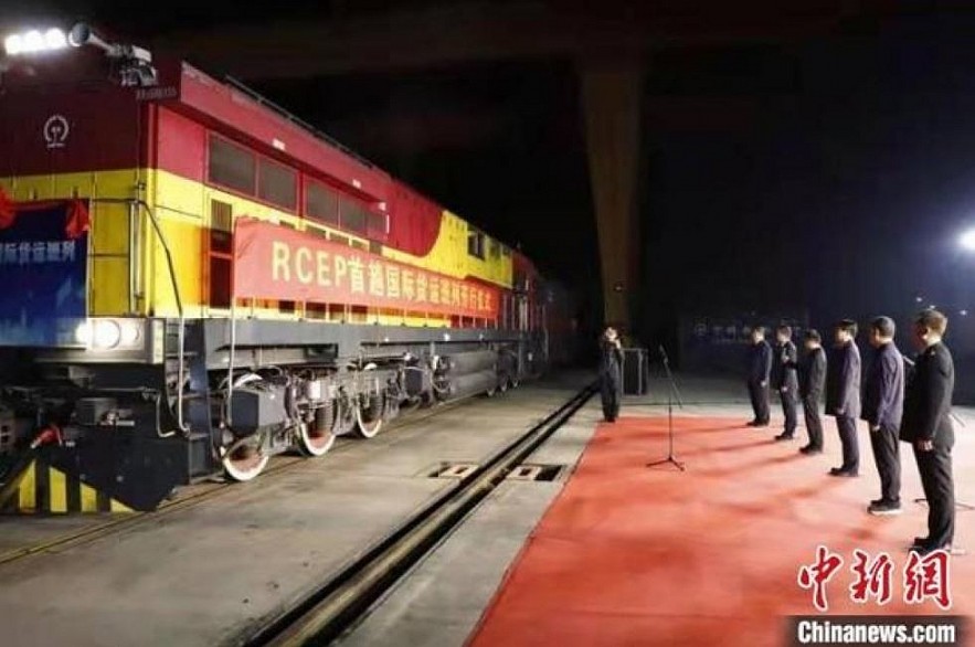First RCEP Freight Train Departs For Hanoi From China
