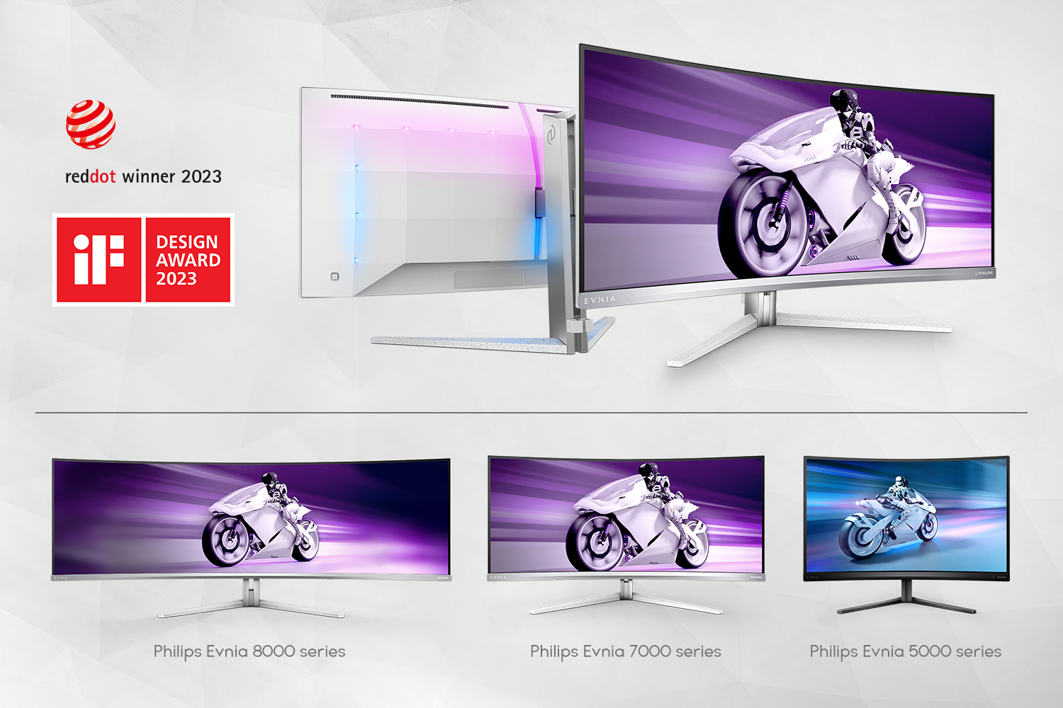 Philips Evnia Gaming Monitors Earn Prestigious Wins at the 2023 iF Design and Red Dot Awards