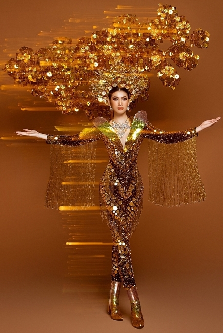 VN's representative at Miss Grand International got applauses for National Costume walk