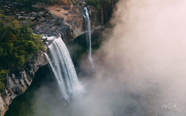 Lost in heaven scene in the waterfall of Hang En