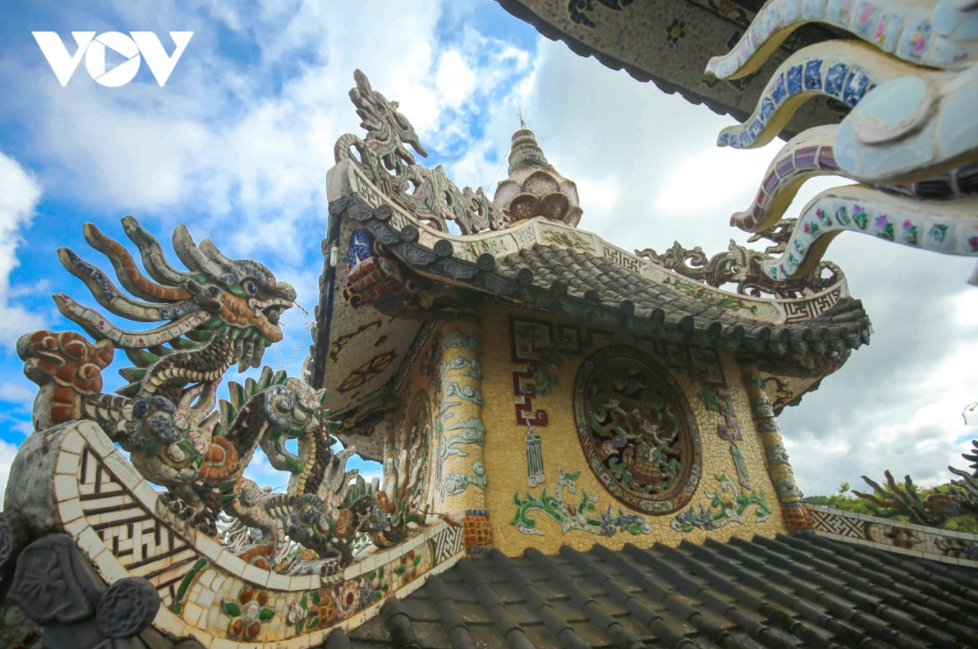 Unique pagoda built from ceramic pieces in Da Lat