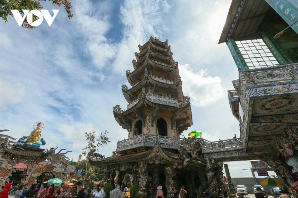 Unique pagoda built from ceramic pieces in Da Lat