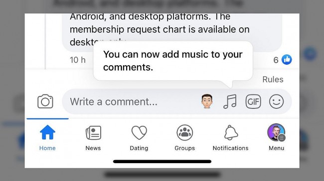 Facebook Update: Users in Vietnam Can Now Add Music to Comments