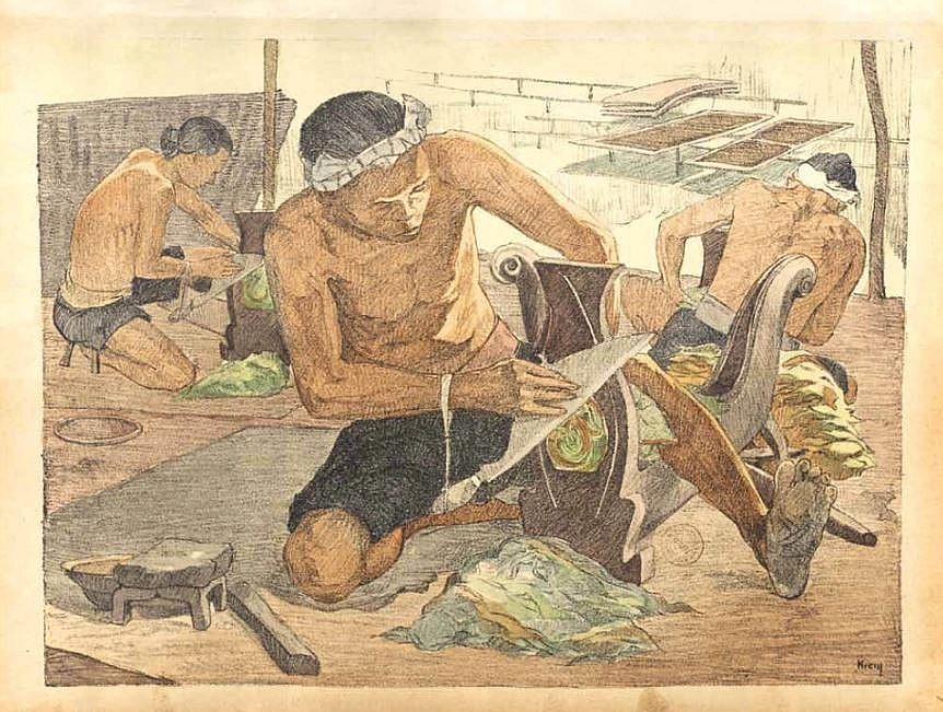 Painting Set Depicts Vietnamese Occupations from 100 Years Ago