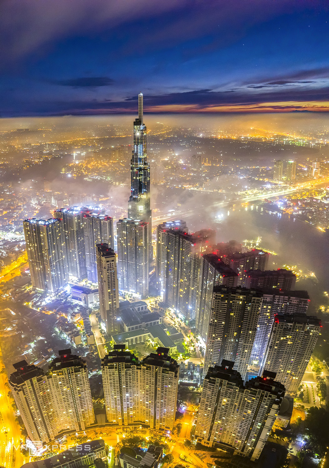 Saigon dreamy in the clouds and fog Saigon dreamy in the clouds and fog