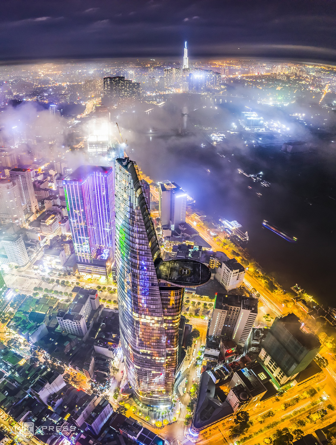 a dreamy saigon under cloud and fog