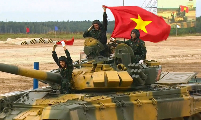 vietnam tank team entered the semi finals of the tank biathlon 2020 competition