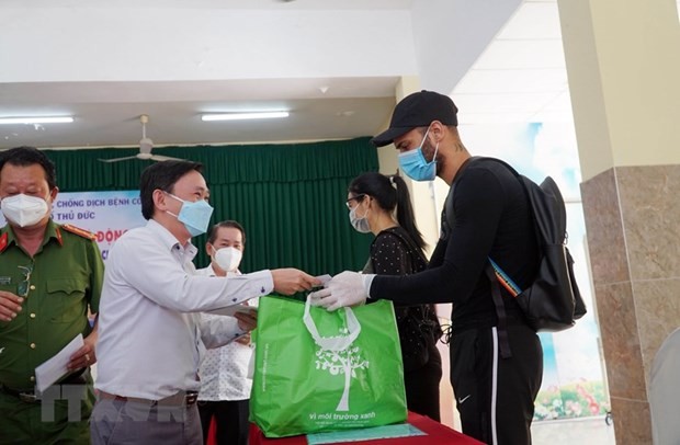 relief aids presented to foreigners in ho chi minh city during pandemic