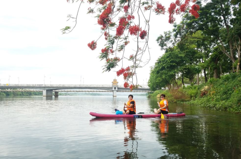 SUP Surfing on Huong River: Admiring Hue from New Angles