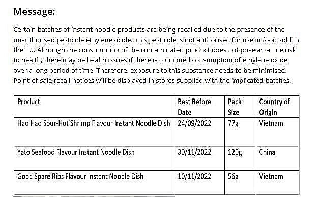 More EU Countries Recall Acecook Instant Noodles