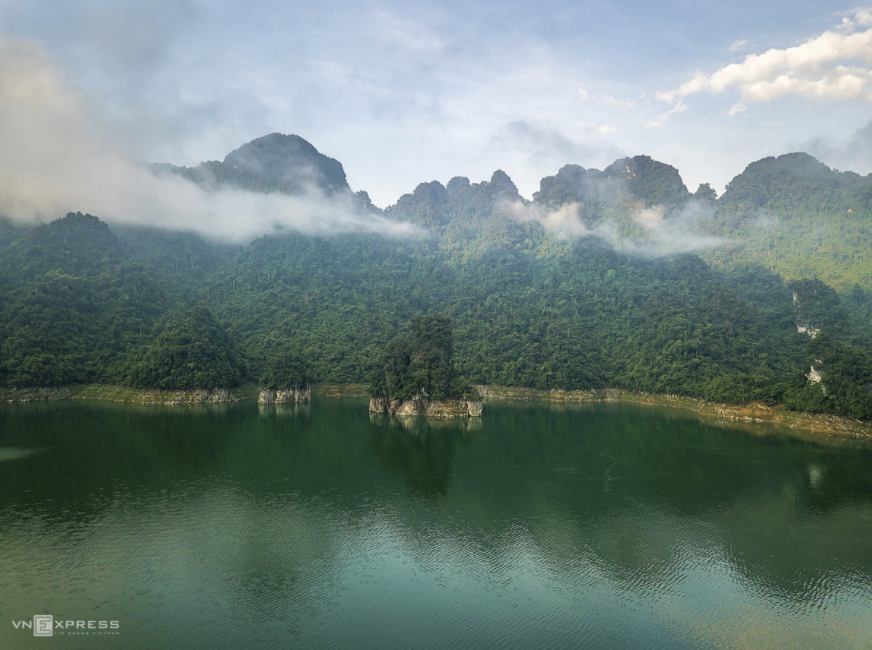 a miniature halong bay in mountainous province in vietnams northeast