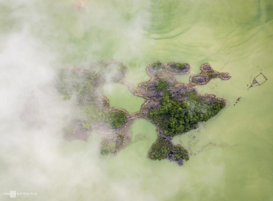 a miniature halong bay in mountainous province in vietnams northeast