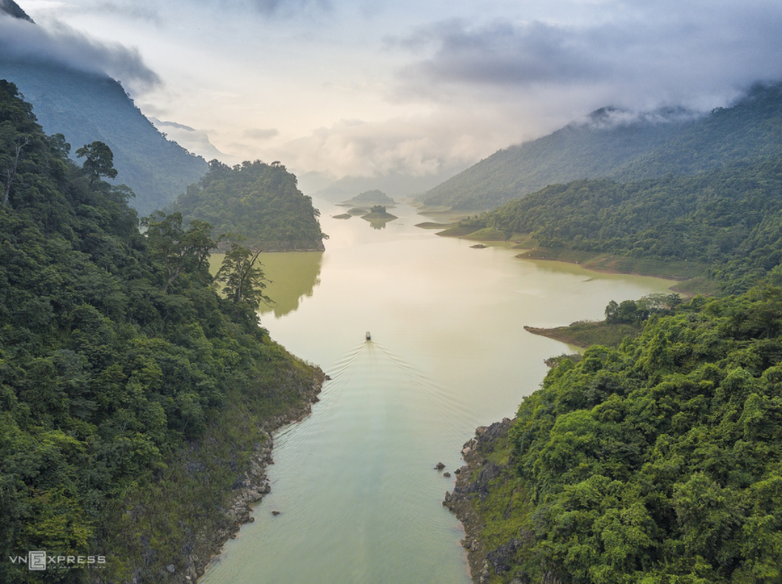 A miniature Halong Bay in mountainous province in Vietnam's Northeast