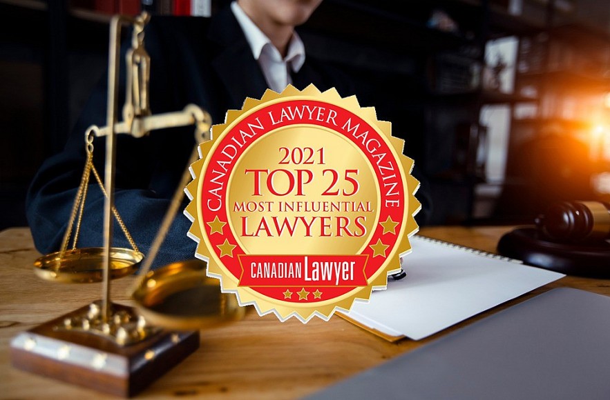 Top 25 Most Influential Lawyers for 2021 Voted by Canadian Lawyer