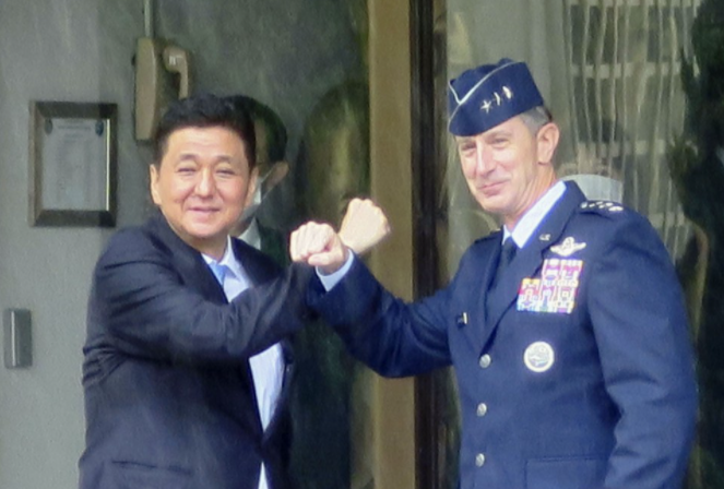japan defense chief us commander share concerns over chinas maritime activities