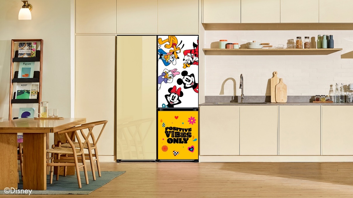 For homeowners who want a warm greeting from Mickey and Friends, consider the Samsung Bespoke Disney Collection featuring a 