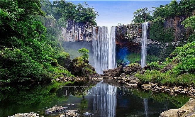 In the Kon Ha Nung biosphere reserve (Gia Lai) there are many beautiful waterfall systems, which are extremely attractive eco-tourism destinations. Photo: VNA