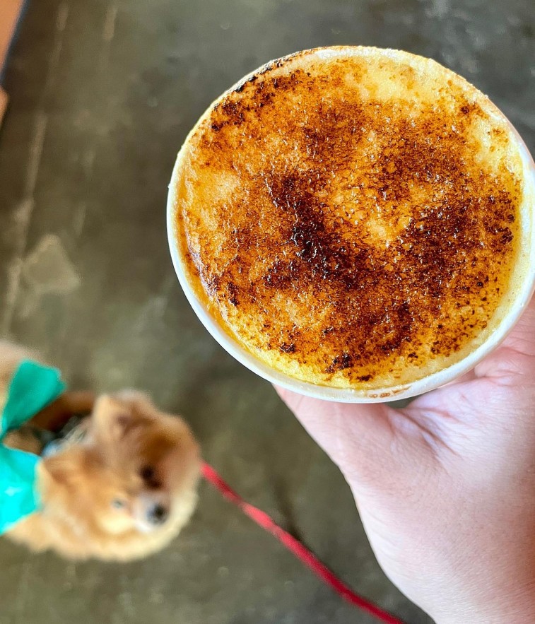New year treat with torched egg creme coffee. Photo: Hello Em - Việt Coffee & Roastery
