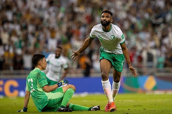 Feras Al-Brikan hit a second-half winner for Saudi Arabia as the Green Falcons sealed a 1-0 World Cup qualifying win over Japan