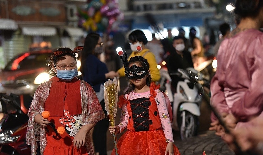 Expats and Young Vietnamese Celebrate Halloween