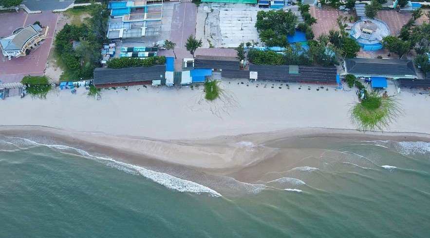 The Beauty of a Quiet Beach in Social Distancing Vung Tau
