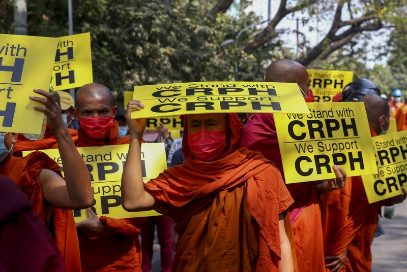 myanmar police cranks up pressure on protests after calls for global action