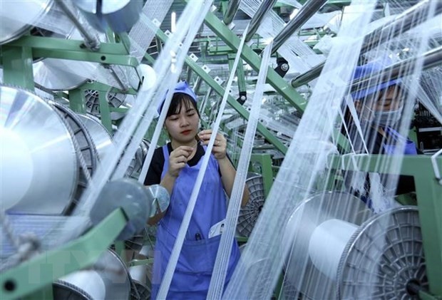 The knitted fabric factory of the Best Pacific Vietnam Co. Ltd, invested by Hong Kong (China), in the Vietnam-Singapore Industrial Park in Hai Duong province (Photo: VNA)