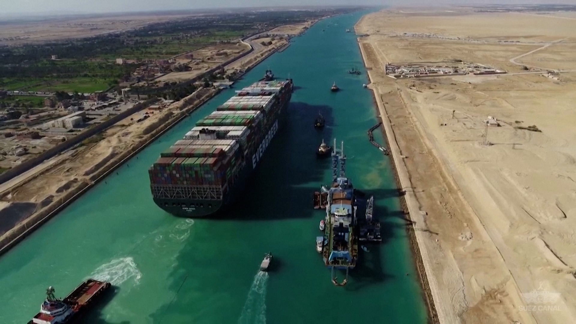 Suez Canal ship flows are "cleared"  after Ever Given cargo ship freed