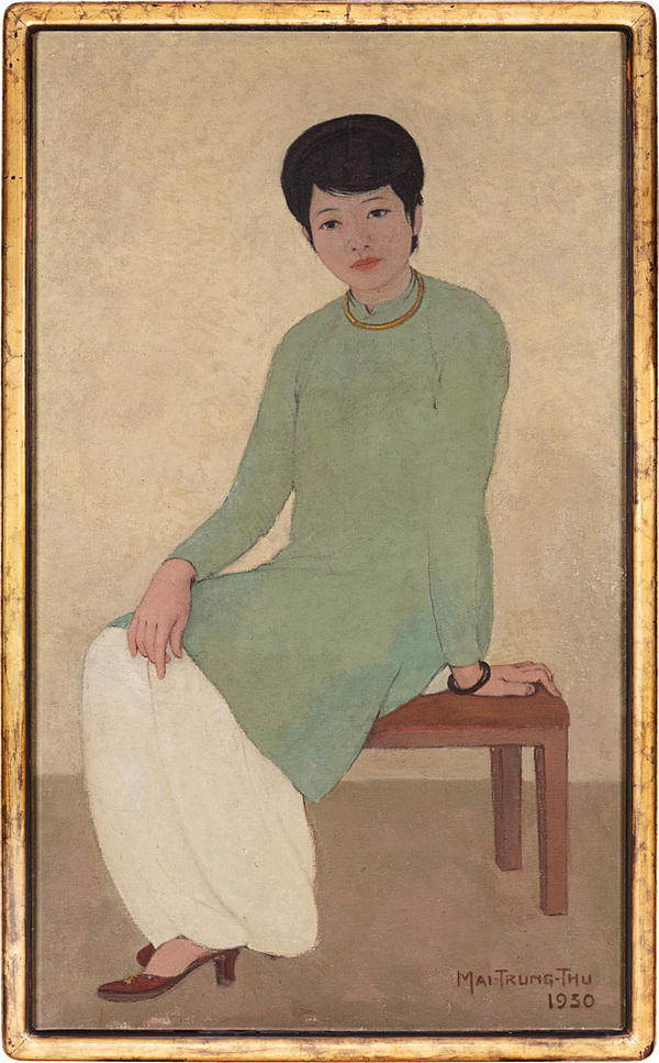 'Portrait of Mademoiselle Phuong' by Mai Trung Thu. Photo courtesy of Sotheby's.