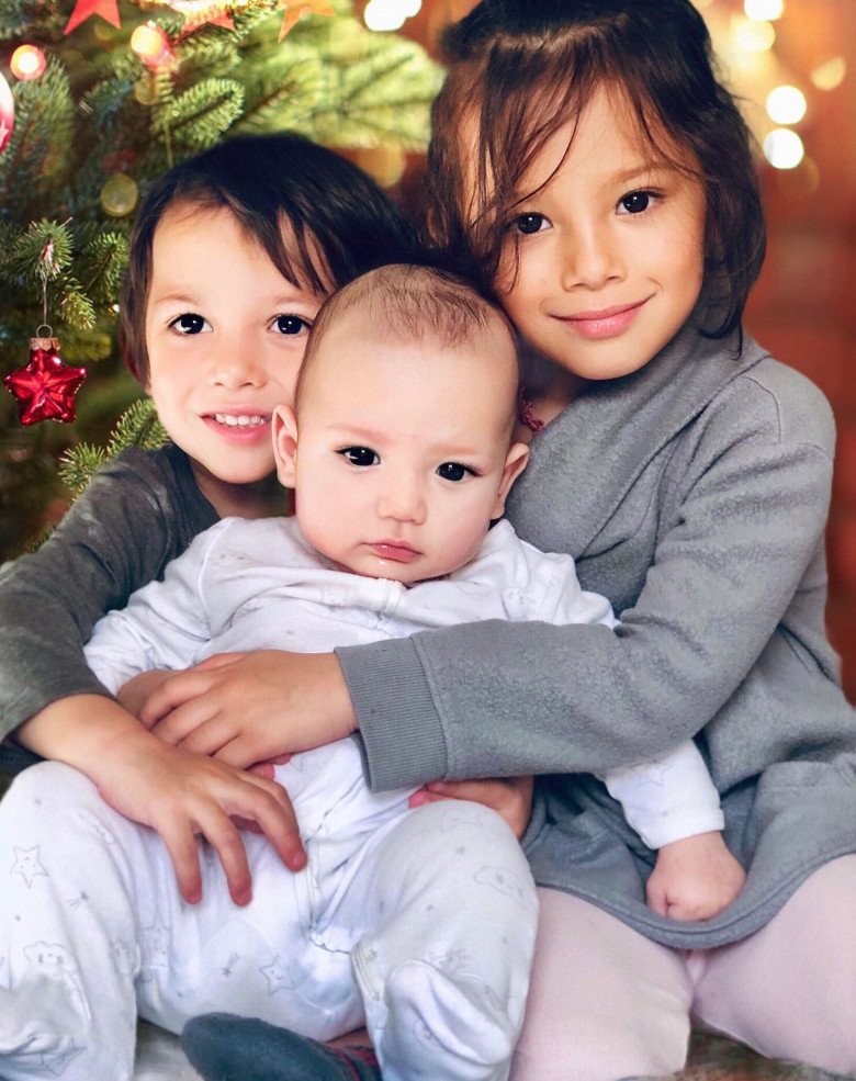 Three little children.  Photo: In the courtesy of the family