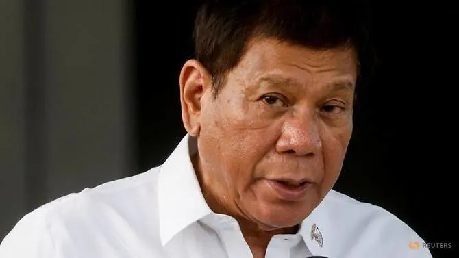 Philippine President Rodrigo Duterte speaks at Villamor Air Base in Pasay, Metro Manila, Philippines, Feb 28, 2021. (Photo: REUTERS/Eloisa Lopez)