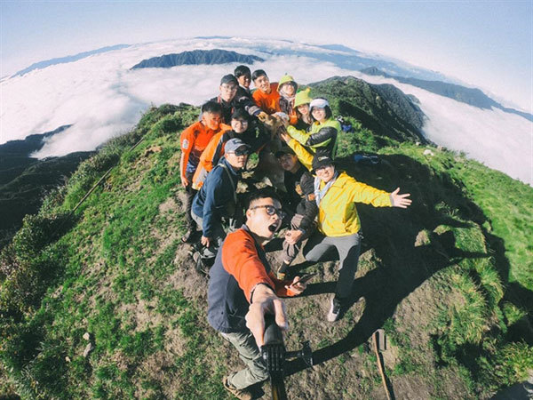the journey of trekking and conquering lung cung mountain in yen bai