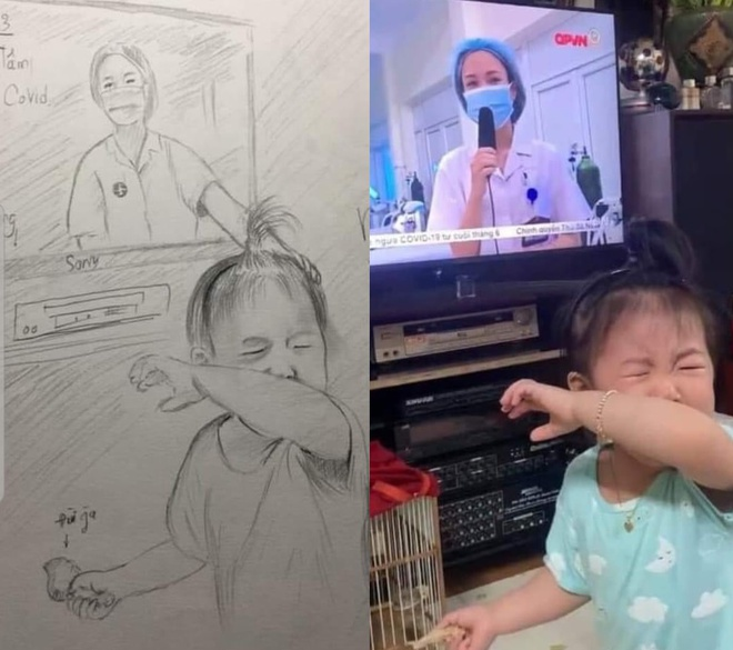 "I will come home": Heartwarming drawings of doctors and nurses at Bac Giang