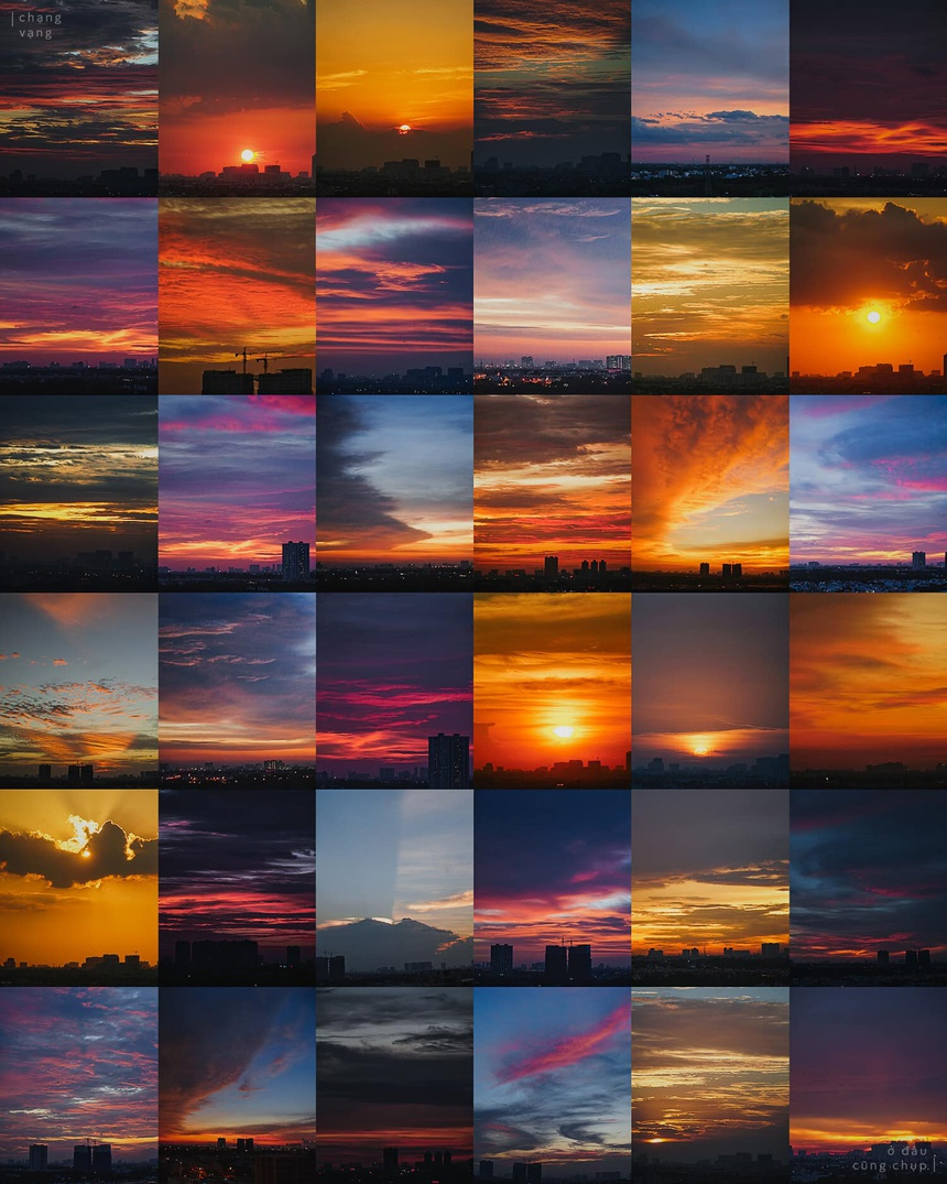 36 sunset shots were taken by Bui Nguyen. Photo: NVCC