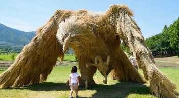 Beautiful Creatures Made From Straw Displayed in Japan’s Wara Art Festival