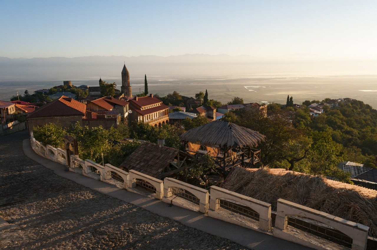 St. Stephen's Church in the cobblestoned village of Sighnaghi. Photo: Getty