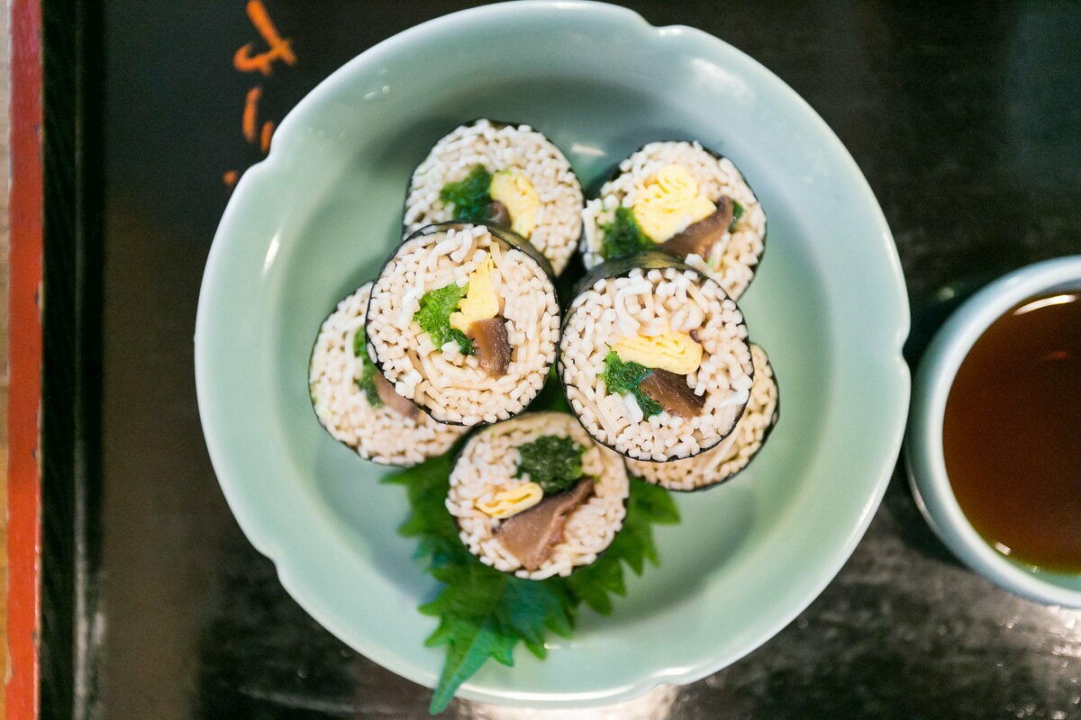 Sushi made with soba at Honke Owariya. CITY FOODSTERS