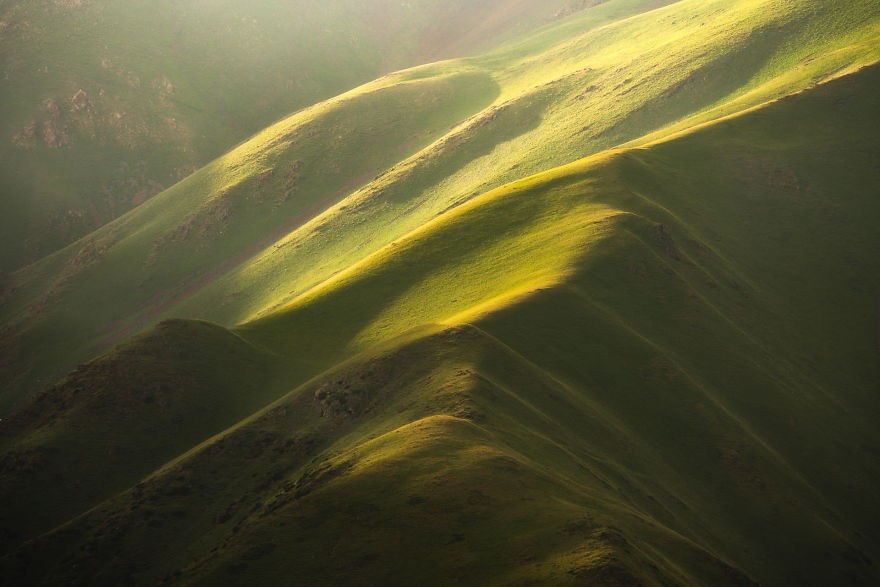 Kyrgyzstan has many opportunities for intimate shots as it has beautiful rocks and hills everywhere around. Photo: Albert Dros 