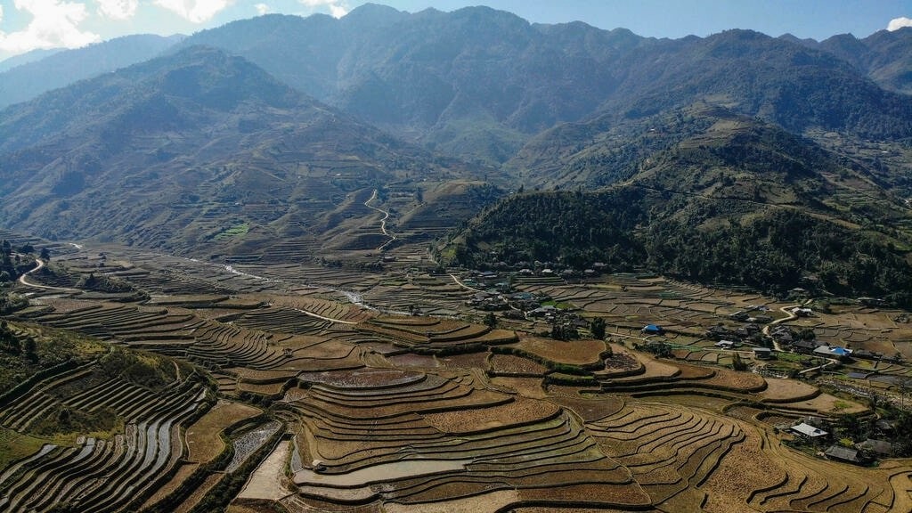The spectacular terraces of Mu Cang Chai in northern Vietnam lie up to 1,000 metres above sea level Nhac NGUYEN AFP