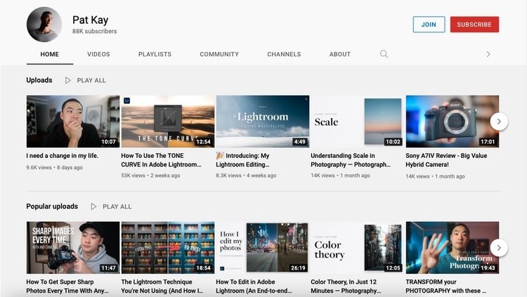 Photo: Youtube homepage screenshot 